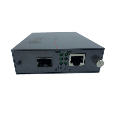 5V1A ورودی ورودی فیبر نوری اترنت مبدل رسانه Sfp به Rj45 Auto MDI