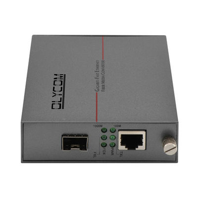 5V1A ورودی ورودی فیبر نوری اترنت مبدل رسانه Sfp به Rj45 Auto MDI