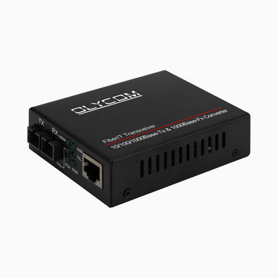 MTBF 50،000hours Gigabit Ethernet Media Converter 2 Port Rack Mount over Cable Cat6