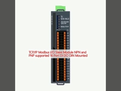 TCP/IP Modbus I/O Slave Module NPN و PNP پشتیبانی شده 16 پورت DI DO DIN نصب شده