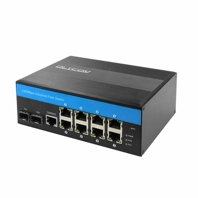 کیفیت  Industrial Gigabit Ethernet L2 Managed Switch 8 X Gigabit Ports 2 X SFP Slots DIN-Rail Mount IP40 with Vlan Qos LACP STP کارخانه