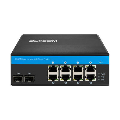 کیفیت  48VDC DIN Rail Mounting Industrial Unmanaged POE Switch 8 Gigabit RJ45 Ports کارخانه