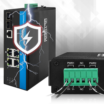 Web Managed Outdoor POE Switch 4 Port 2.5G فیبر سخت شده اترنت برای ویدیوی دوربین مدار بسته