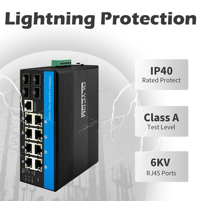 Olycom L2 مدیریت شده PoE فایبر سوئیچ 1G 2.5G شبکه SFP 240W بودجه استفاده در فضای باز CE