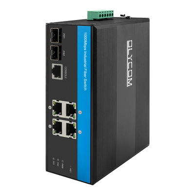 سوئیچ اترنت مدیریت شده صنعتی گیگابیت 2.5G فیبر SFP Uplink IP40 DC24V