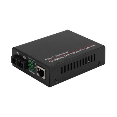 کنورتر رسانه فیبر نوری گیگابیت 20KM Single Mode Duplex SC Connector Unmanaged