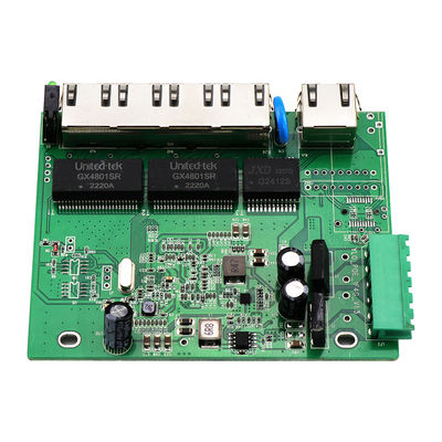 5 پورت E-Mark Network Switch PCBA گیگابیت غیر مدیریت شده 12 ولت 24 ولت DIN Rail CE درج شده است