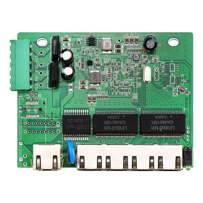 5 پورت E-Mark Network Switch PCBA گیگابیت غیر مدیریت شده 12 ولت 24 ولت DIN Rail CE درج شده است