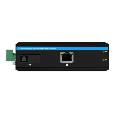 مبدل رسانه های صنعتی POE گیگابیت اترنت DC48V 30W Unmanaged Rugged Case