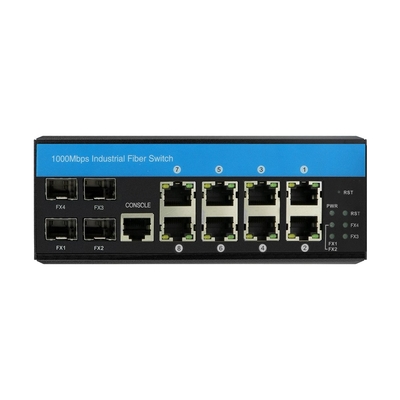 2.5G Lite Layer 3 Ring Managed Ethernet Switch 12 Port ERPS RSTP Din Rail نصب شده است