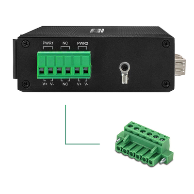 6 پورت سوئیچ استرنت مقاوم 100M/1000M خود سنج SFP فیبر غیر مدیریت شده 24V
