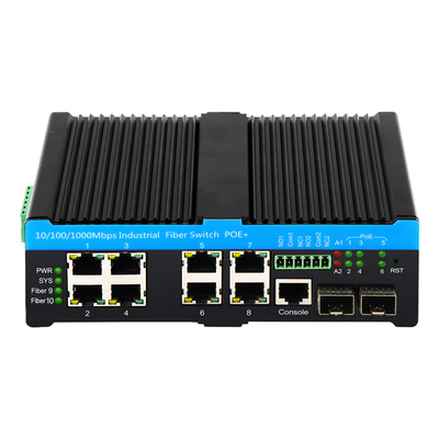 گگابیت L2 مدیریت شده 90W PoE سوئیچ 10 پورت با 2 پورت کامبو قوی 48V PoE فعال