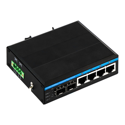 6 پورت گیگابیت مدیریت شده سوئیچ شبکه سخت شده سایز کامپکت قدرت دوگانه DC12V