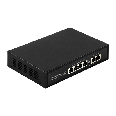 سوئیچ شبکه 60 وات بدون مدیریت 6 پورت 10/100M پورت های LAN AC Input 250-Meter PoE