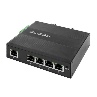 5 پورت RJ45 گگابیت غیر مدیریت شده سوئیچ اترنت صنعتی با IP40 E-Mark و نصب Din-Rail