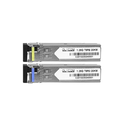 1.25G SFP ماژول تک حالت 1310nm/1550nm 20km Simplex Optical Transceiver