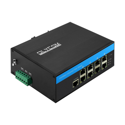 8 پورت مدیریت شده DC48v سوئیچ Ethernet صنعتی Din Rail سوئیچ شبکه گیگابت