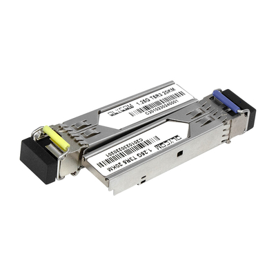 فرستنده فیبر تک 20KM 1.25G پورت LC 1310nm/1550nm DDM درجه تجاری