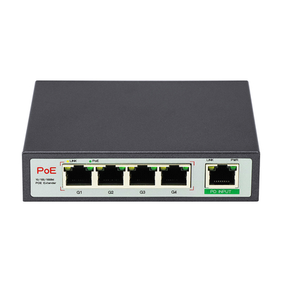 4 پورت گیگابیت POE Extender درجه تجاری 60W PD Uplink برای دوربین های IP PoE