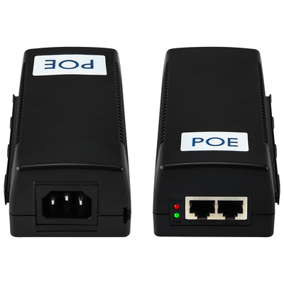60W Gigabit PoE Injector Mid Span 48V Output Desktop 15.4W/30W سازگار است