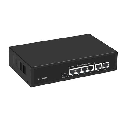 سوئیچ سریع اتریتن CCTV PoE 4 پورت با 2 لنک برقی 55 وات قدرت بودجه ورودی AC