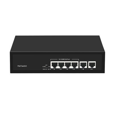 سوئیچ سریع اتریتن CCTV PoE 4 پورت با 2 لنک برقی 55 وات قدرت بودجه ورودی AC