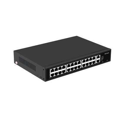 24 پورت CCTV Poe Switch غیر مدیریت شده 100M Fast Ethernet Rack نوع 300W Budget AC Input