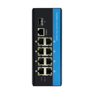10 پورت L2 مدیریت شده 10/100/1000Mbps سوئیچ Ethernet سخت سوئیچ فیبر نوری با sfp