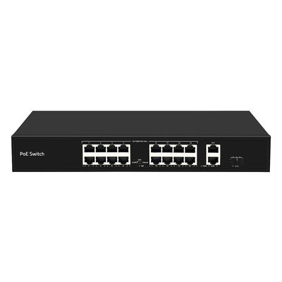 16 پورت PoE سوئیچ 250 متر PoE فاصله 10/100M پشتیبانی VLAN حالت 300W بودجه CE