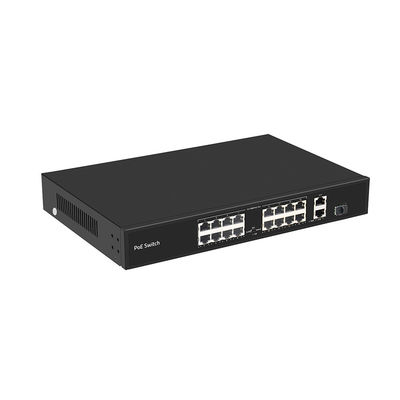 16 پورت PoE سوئیچ 250 متر PoE فاصله 10/100M پشتیبانی VLAN حالت 300W بودجه CE