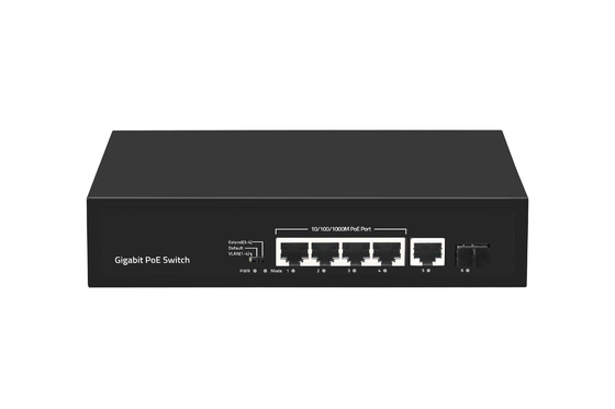 6 پورت 10/100/1000mbps POE Fiber Switch با 4 پورت Poe Ethernet Switch تولید کننده