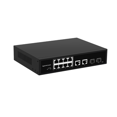8 پورت PoE فایبر سوئیچ گیگابیت غیر مدیریت شده 120 وات بودجه 250 متر PoE Extender