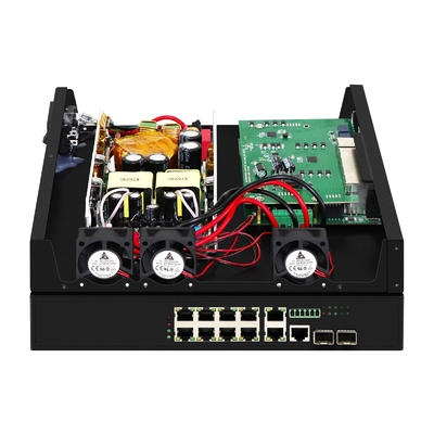 8 پورت POE سوئیچ با 90W 2 * 2.5Gb پورت های SFP + 2 پورت کامبو سوئیچ فیبر POE