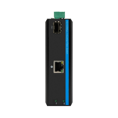 سوئیچ POE در خارج از منزل fast Ethernet 2 پورت 10/100Mbps 1 فیبر RJ45 + 1 sfp Fiber Media Converter