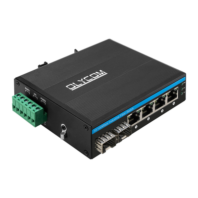 سوئیچ PoE غیر مدیریت شده صنعتی fast ethernet SFP Fiber Rugged Network 120W DC48V
