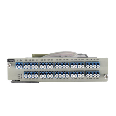 1U rack 100GHz AWG 40 طول موج Multiplexing/Demultiplexing Card برای سیستم های DWDM با ظرفیت بالا