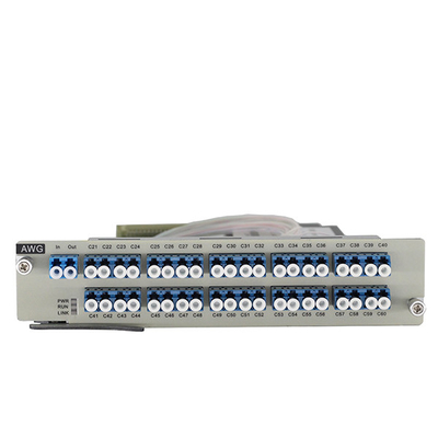 1U rack 100GHz AWG 40 طول موج Multiplexing/Demultiplexing Card برای سیستم های DWDM با ظرفیت بالا