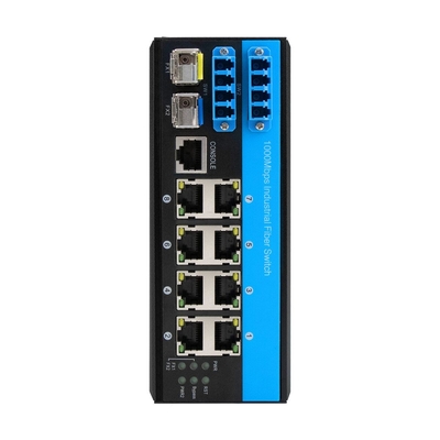 10 پورت 2.5G SFP Bypass مدیریت سوئیچ فیبر صنعتی POE 8*10/100/1000mbps RJ45