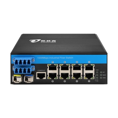 10 پورت 2.5G SFP Bypass مدیریت سوئیچ فیبر صنعتی POE 8*10/100/1000mbps RJ45