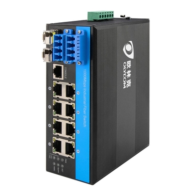 10 پورت 2.5G SFP Bypass مدیریت سوئیچ فیبر صنعتی POE 8*10/100/1000mbps RJ45