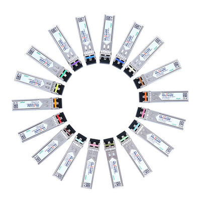 سیسکو سازگار 1.25G 80KM SFP Transceiver SM 1550nm دوگانه گگابیت ماژول SFP نوری