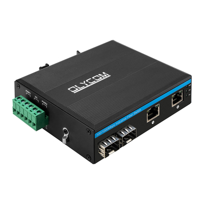 سوئیچ شبکه صنعتی گیگابیت 100/1000M فایبر اترنت بدون مدیریت دین ریل DC24V