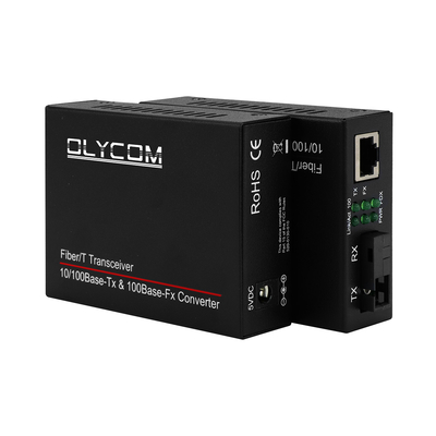 مینی فایبر نوری رسانه تبدیل Rj45 به SC گیرنده mm 20km فیبر تک Sm 1310/1550nm