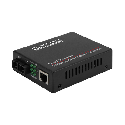 10/100mbps رسانه فیبر نوری گیرنده 1310nm رسانه تبدیل MM 2km