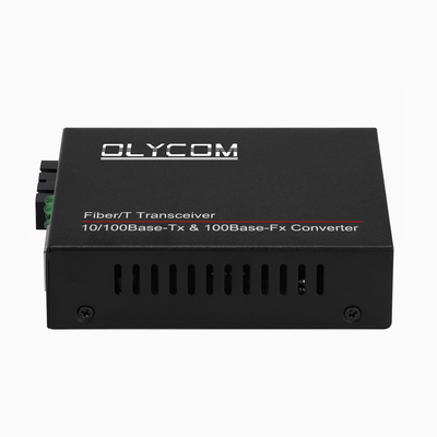 10/100mbps رسانه فیبر نوری گیرنده 1310nm رسانه تبدیل MM 2km