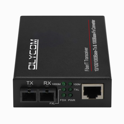OEM ODM 10/100/1000M گیگابیت دو فایبر تک حالت اتصال SC 60KM فایبر رسانه تبدیل