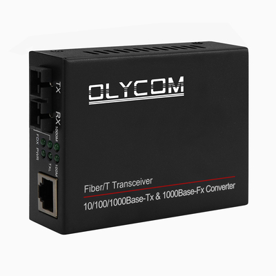 OEM ODM 10/100/1000M گیگابیت دو فایبر تک حالت اتصال SC 60KM فایبر رسانه تبدیل