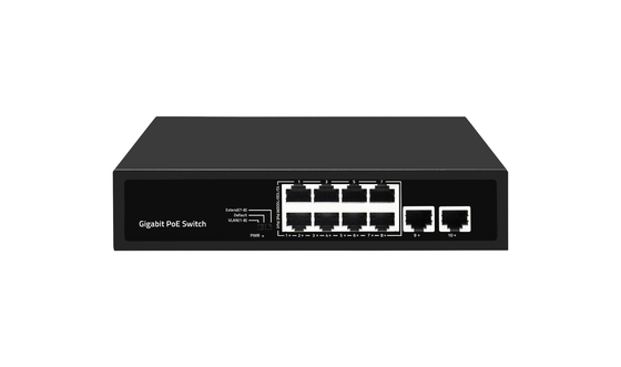 8 پورت کامل گیگابیت PoE Network Switch پشتیبانی Vlan PoE Extension بودجه 120W