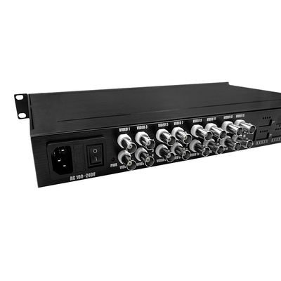 HD 1080P AHD CVI TVI فیبر ویدئو دیجیتال تبدیل نوری 16 پورت AC 220V ورودی