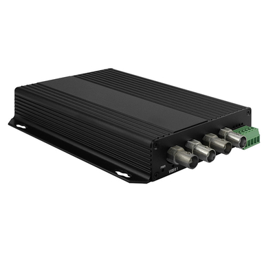 CVI TVI Audio Video Digital Optical Converter 4 پورت مانیتور صنعتی سیاه